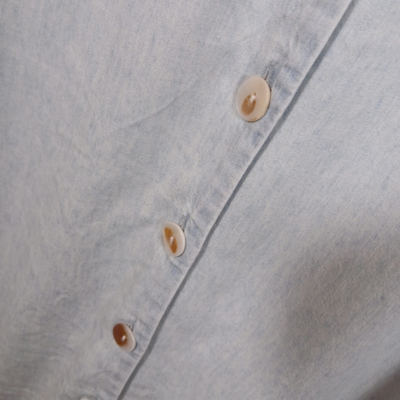 Show Me Your MuMu Wilmington Shirt Dress in light Chambray size Small - Picture 8 of 13